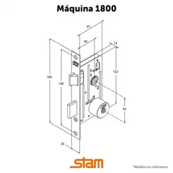 Fechadura 1800/21 Tetra Externa Oxidado Stam